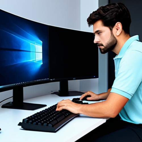 Home 23 A professional gamer, appears to be in their late 20s or early 30s, wearing a smart-casual, modest polo shirt and dark trousers. Fully clothed, appropriate attire, professional dress. Seated upright at a sleek, minimalist gaming desk, intensely focused on a large, ultrawide curved monitor displaying the vibrant, detailed art style of "Reverse: 1999" running smoothly. Their hands are positioned naturally on a mechanical gaming keyboard and mouse. The setting is a modern, well-organized home office or gaming room with subtle LED accent lighting and a clean wall. Ultra-detailed, sharp focus, cinematic lighting, professional photography, perfect anatomy, correct proportions, well-formed hands, proper finger count, natural body proportions. Safe for work, appropriate content, fully clothed, professional.